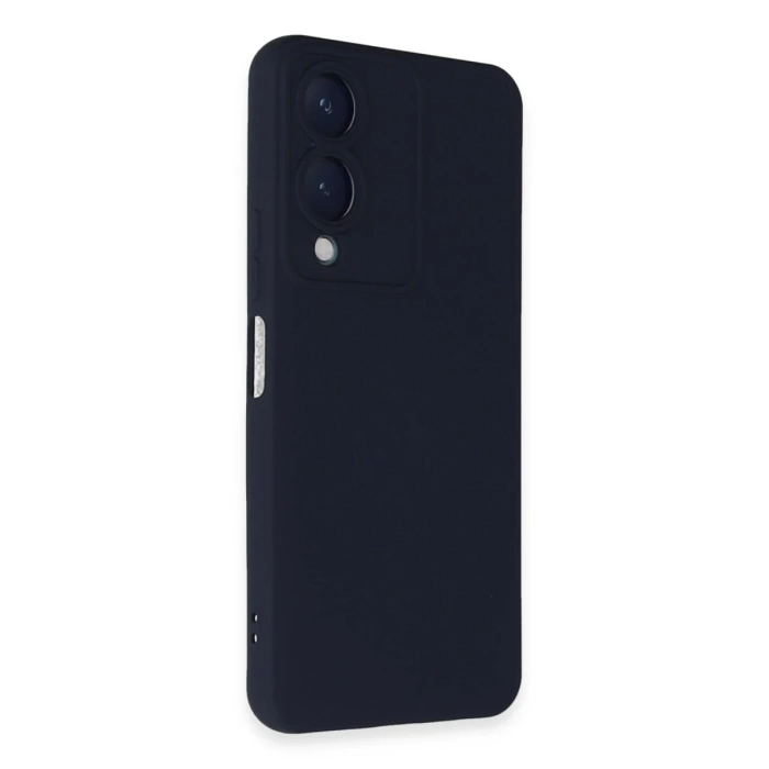 Newface Vivo Y17S Kılıf Nano içi Kadife Silikon - Lacivert