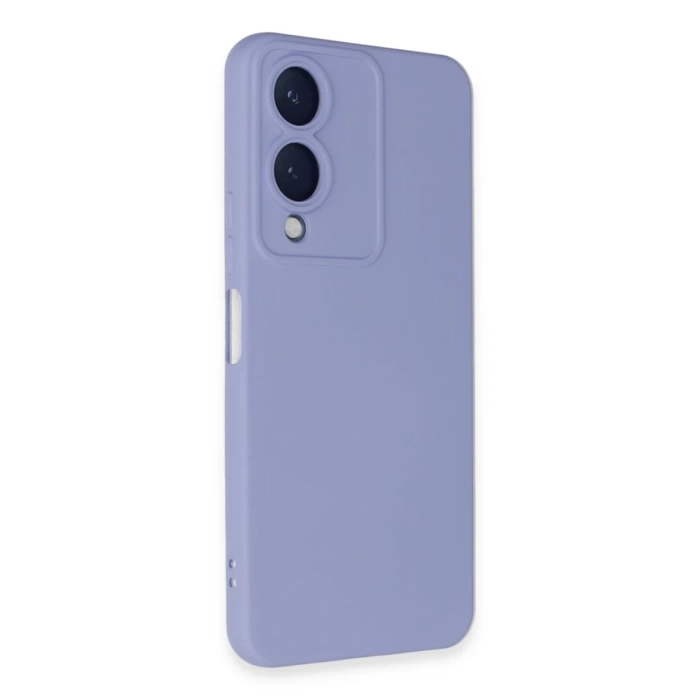 Newface Vivo Y17S Kılıf Nano içi Kadife Silikon - Lila