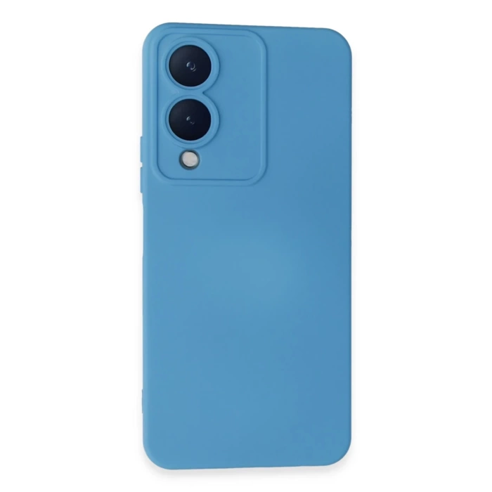 Newface Vivo Y17S Kılıf Nano içi Kadife Silikon - Mavi