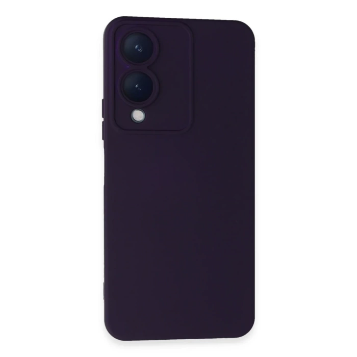 Newface Vivo Y17S Kılıf Nano içi Kadife Silikon - Mor
