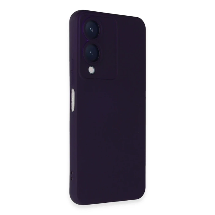 Newface Vivo Y17S Kılıf Nano içi Kadife Silikon - Mor