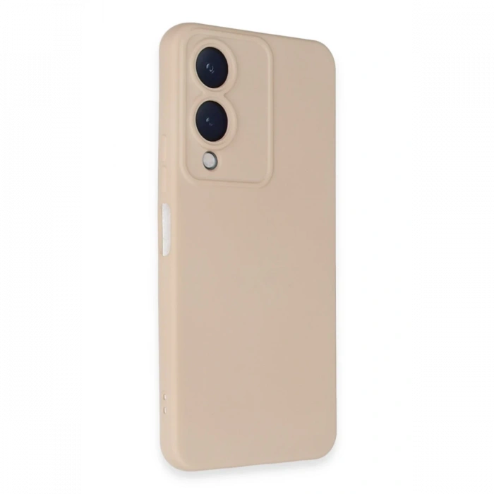 Newface Vivo Y17S Kılıf Nano içi Kadife Silikon - Pudra