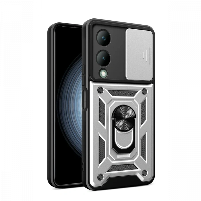 Newface Vivo Y17S Kılıf Pars Lens Yüzüklü Silikon