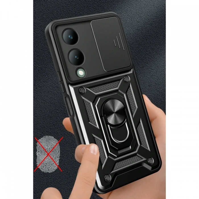 Newface Vivo Y17S Kılıf Pars Lens Yüzüklü Silikon
