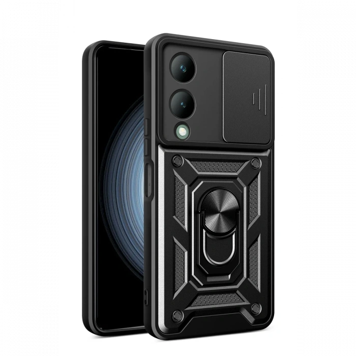 Newface Vivo Y17S Kılıf Pars Lens Yüzüklü Silikon