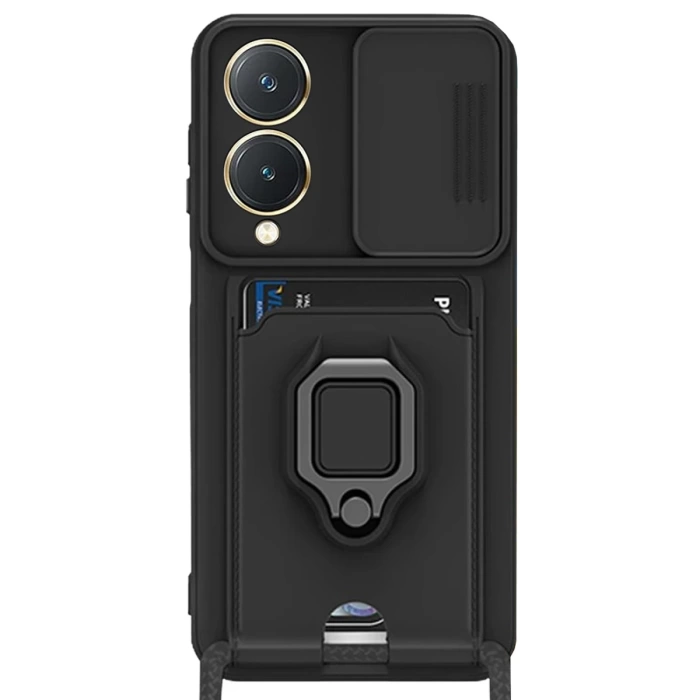 Newface Vivo Y17S Kılıf Zuma Kartvizitli Yüzüklü Silikon