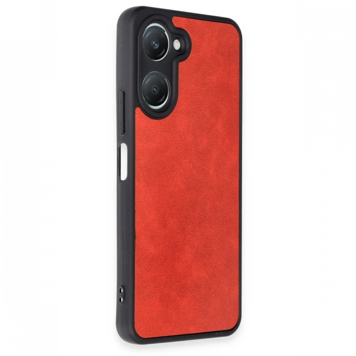 Newface Vivo Y18 Kılıf Aras Deri Kapak - Kırmızı