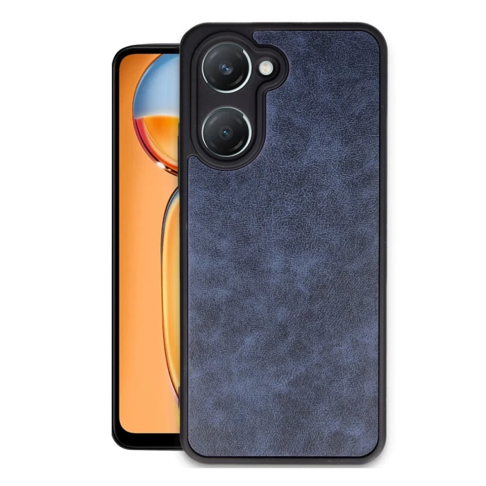 Newface Vivo Y18 Kılıf Aras Deri Kapak - Lacivert