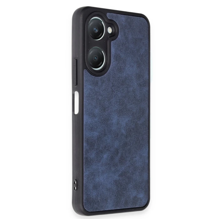 Newface Vivo Y18 Kılıf Aras Deri Kapak - Lacivert
