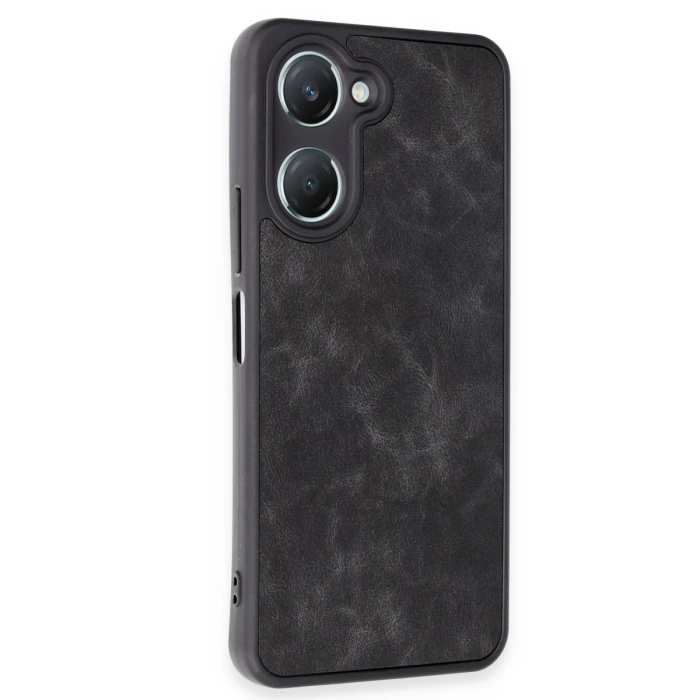 Newface Vivo Y18 Kılıf Aras Deri Kapak - Siyah