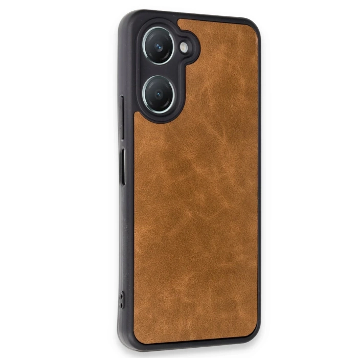 Newface Vivo Y18 Kılıf Aras Deri Kapak - Taba