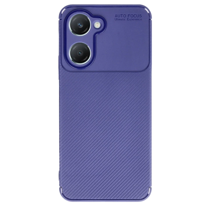 Newface Vivo Y18 Kılıf Auto Focus Karbon Kapak - Lacivert