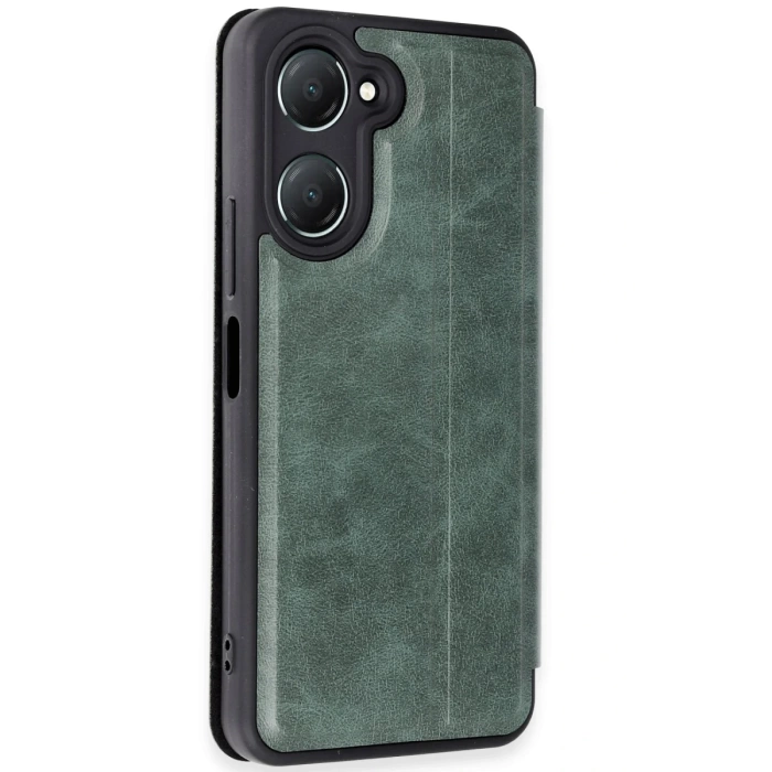 Newface Vivo Y18 Kılıf Flip Cover - Koyu Yeşil
