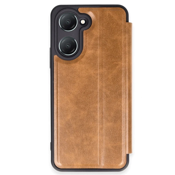 Newface Vivo Y18 Kılıf Flip Cover - Taba