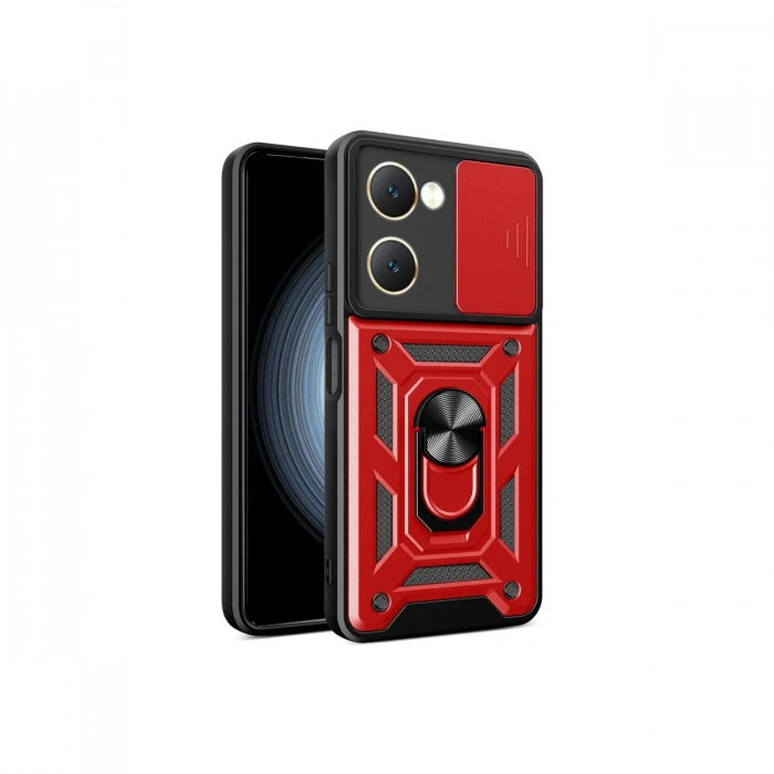 Newface Vivo Y18 Kılıf Pars Lens Yüzüklü Silikon