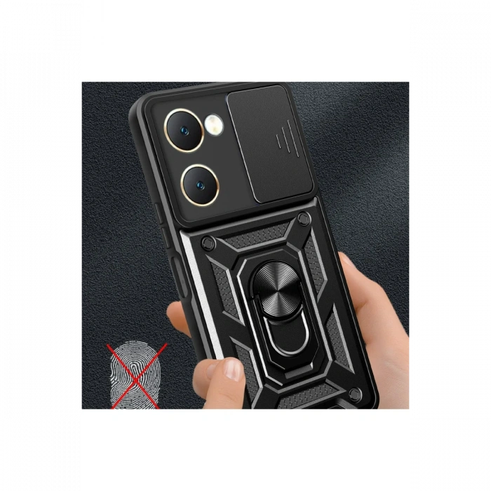 Newface Vivo Y18 Kılıf Pars Lens Yüzüklü Silikon