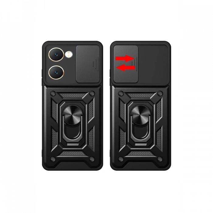 Newface Vivo Y18 Kılıf Pars Lens Yüzüklü Silikon
