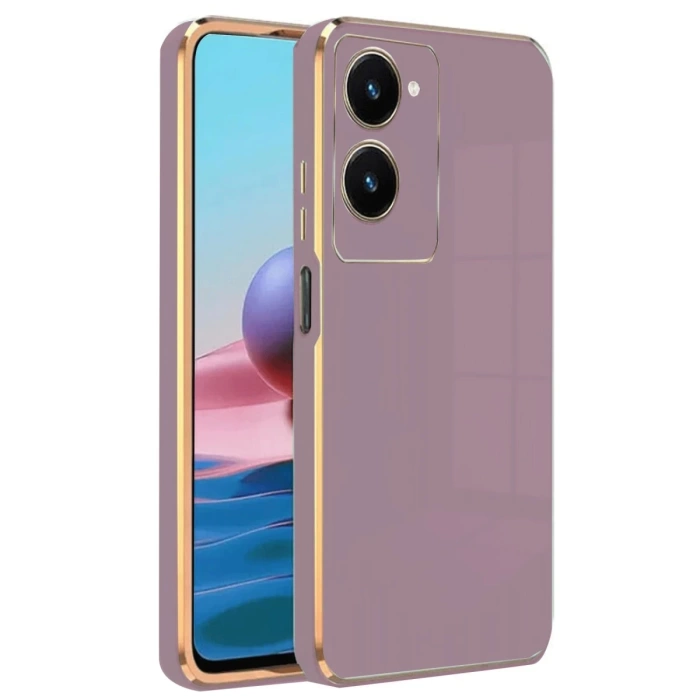 Newface Vivo Y18 Kılıf Volet Silikon - Mor