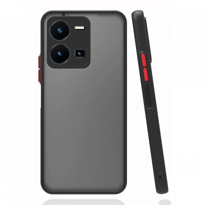 Vivo Y22S Kılıf Montreal Silikon Kapak - Siyah