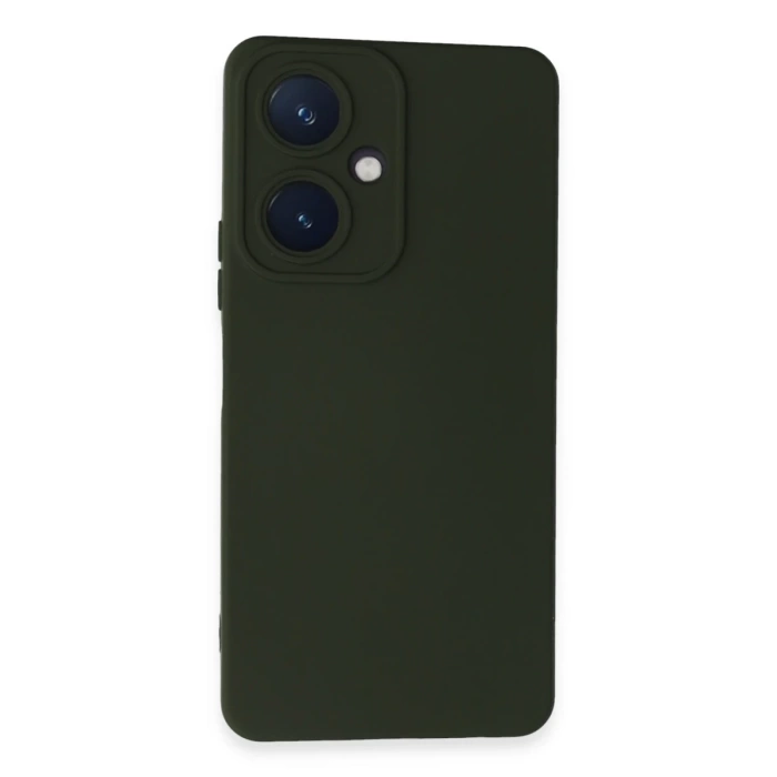 Newface Vivo Y27 Kılıf Nano içi Kadife Silikon - Koyu Yeşil
