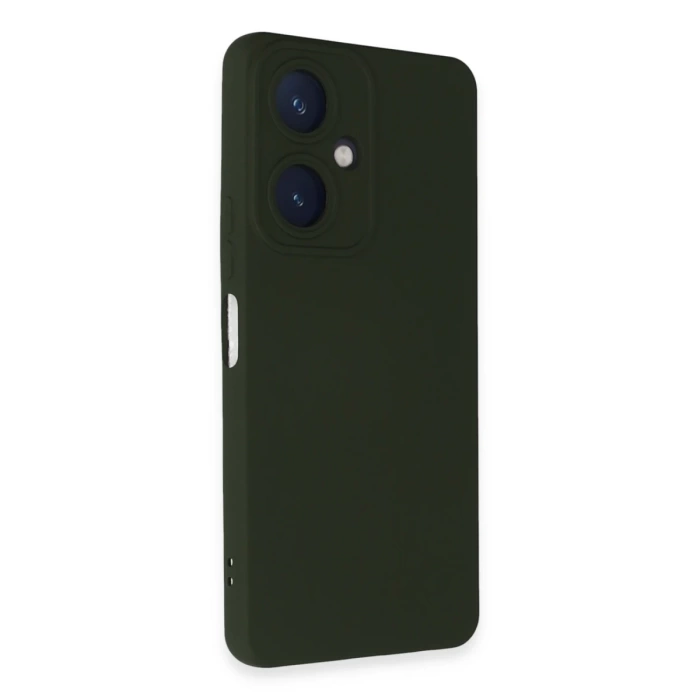Newface Vivo Y27 Kılıf Nano içi Kadife Silikon - Koyu Yeşil