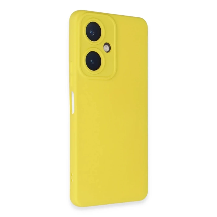 Newface Vivo Y27 Kılıf Nano içi Kadife Silikon - Sarı