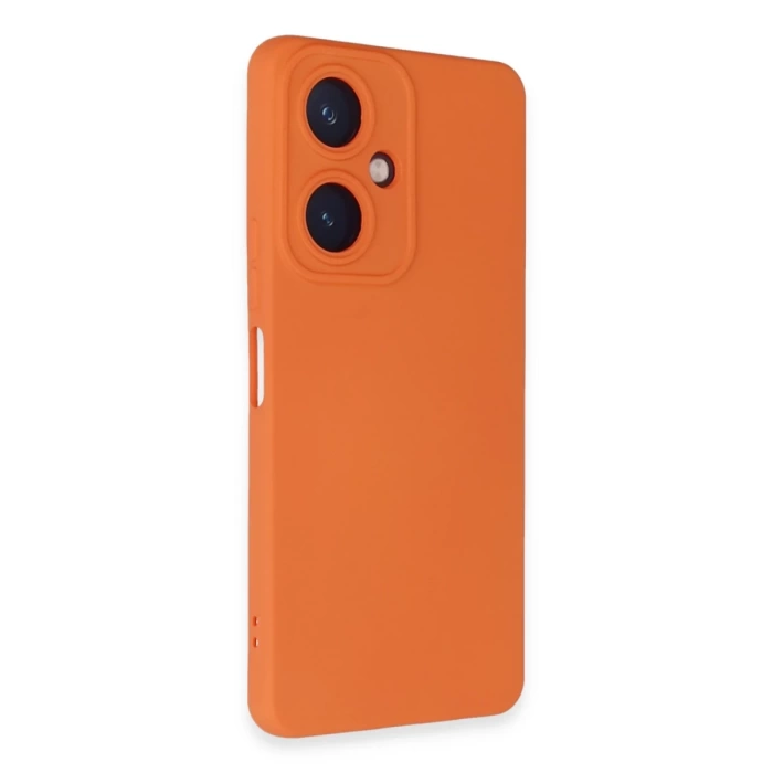 Newface Vivo Y27 Kılıf Nano içi Kadife Silikon - Turuncu