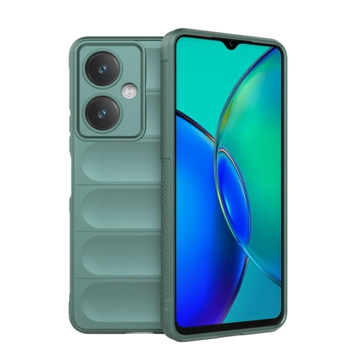 Newface Vivo Y27 Kılıf Optimum Silikon - Koyu Yeşil