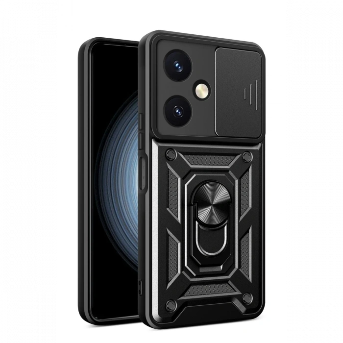 Newface Vivo Y27 Kılıf Pars Lens Yüzüklü Silikon