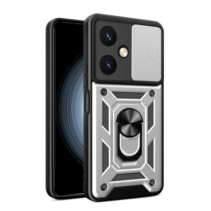 Newface Vivo Y27 Kılıf Pars Lens Yüzüklü Silikon