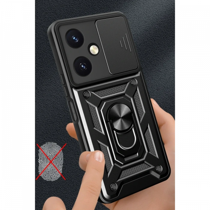 Newface Vivo Y27 Kılıf Pars Lens Yüzüklü Silikon