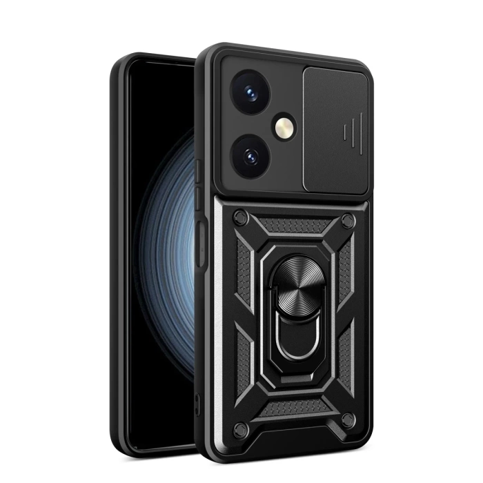 Newface Vivo Y27 Kılıf Pars Lens Yüzüklü Silikon
