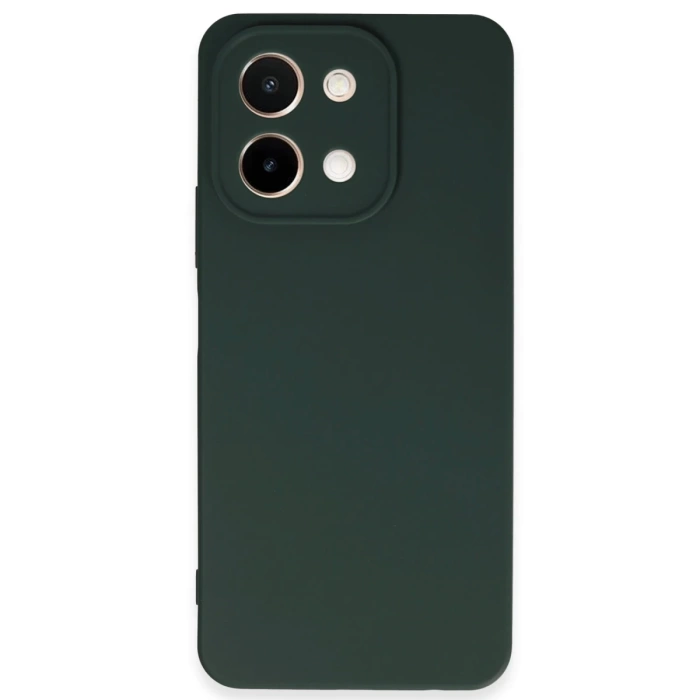 Newface Vivo Y28 Kılıf First Silikon - Koyu Yeşil