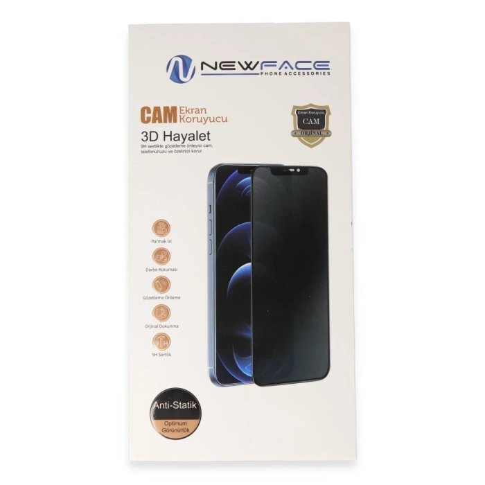 Newface Vivo Y36 3D Antistatik Hayalet Cam Ekran Koruyucu