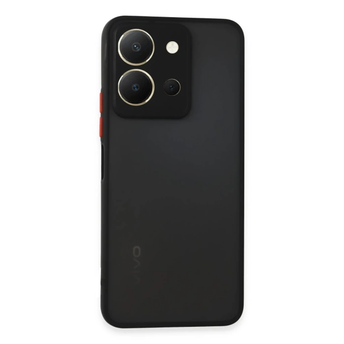 Newface Vivo Y36 Kılıf Montreal Silikon Kapak - Siyah