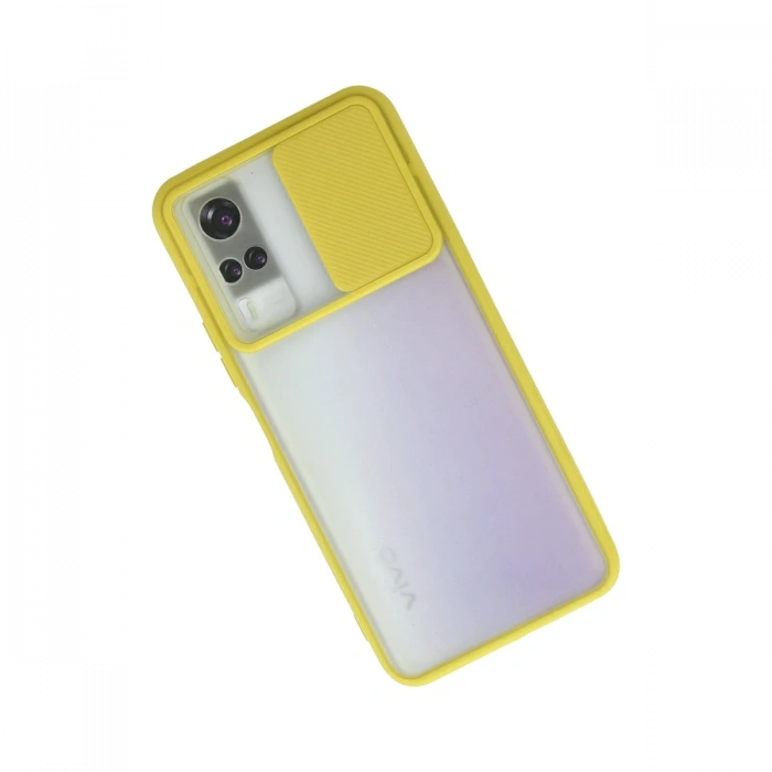 Newface Vivo Y53S Kılıf Palm Buzlu Kamera Sürgülü Silikon