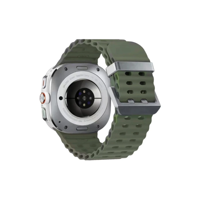 Newface Watch 7 Ultra KR417 Rug Silikon Kordon - Koyu Yeşil