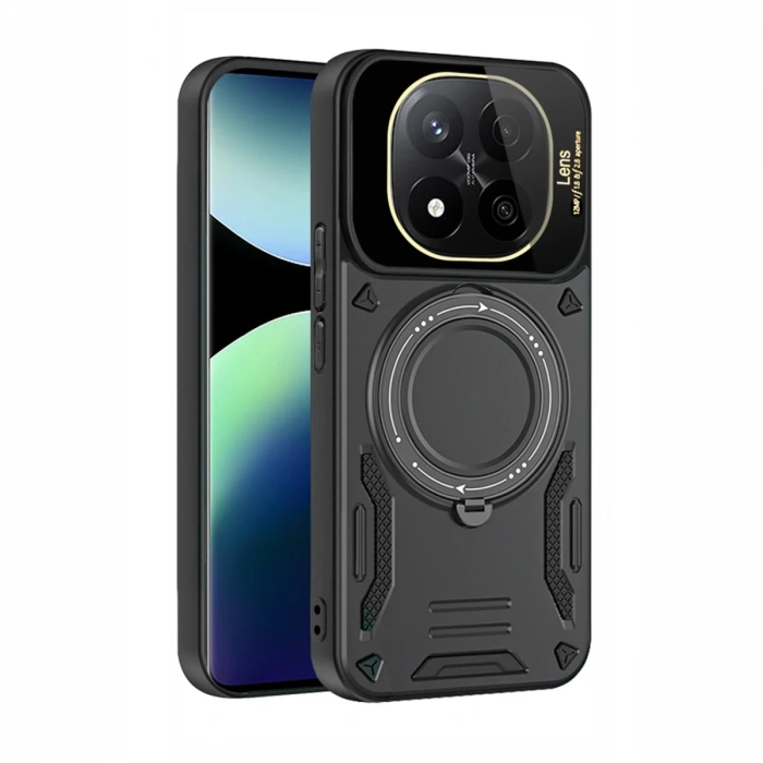 Xiaomi 14T Pro Kılıf Joy Lens Standlı Kapak - Siyah