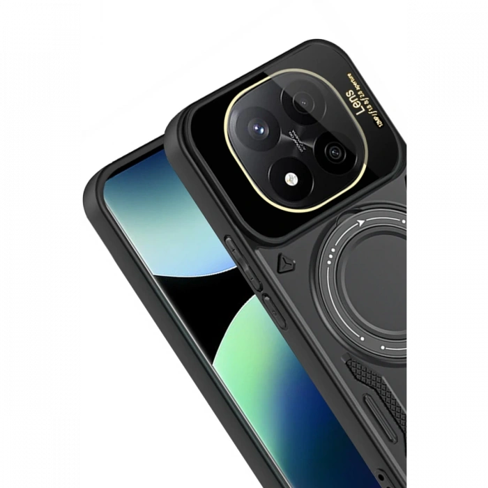 Xiaomi 14T Pro Kılıf Joy Lens Standlı Kapak - Siyah