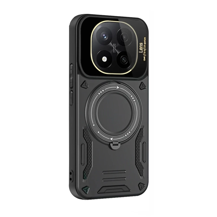 Newface Xiaomi 14T Pro Kılıf Joy Lens Standlı Kapak - Siyah