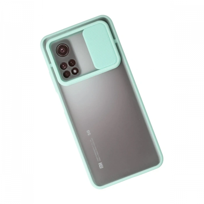 Newface Xiaomi Mi 10T Kılıf Palm Buzlu Kamera Sürgülü Silikon