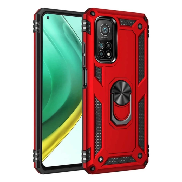 Newface Xiaomi Mi 10T Pro Kılıf Sofya Yüzüklü Silikon Kapak
