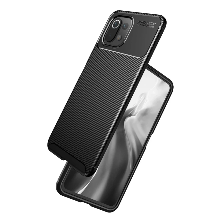Newface Xiaomi Mİ 11 Lite Kılıf Auto Focus Karbon Kapak