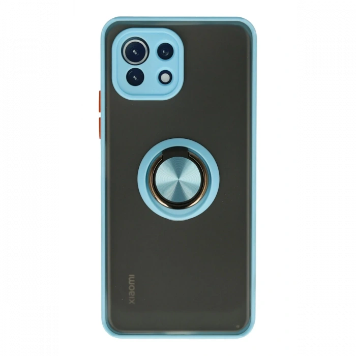 Newface Xiaomi Mİ 11 Lite Kılıf Montreal Yüzüklü Silikon Kapak