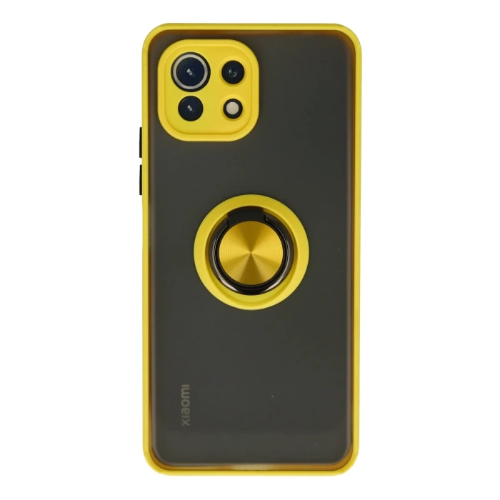 Newface Xiaomi Mİ 11 Lite Kılıf Montreal Yüzüklü Silikon Kapak
