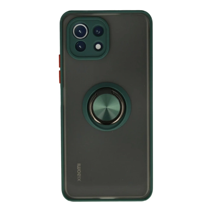 Newface Xiaomi Mİ 11 Lite Kılıf Montreal Yüzüklü Silikon Kapak