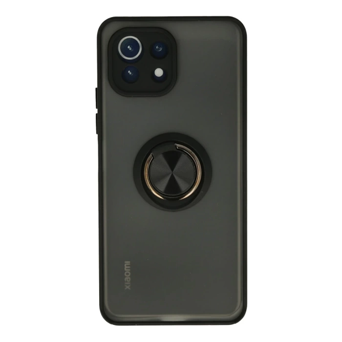 Newface Xiaomi Mİ 11 Lite Kılıf Montreal Yüzüklü Silikon Kapak