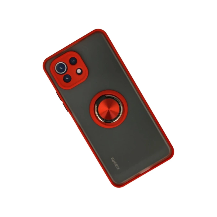 Newface Xiaomi Mİ 11 Lite Kılıf Montreal Yüzüklü Silikon Kapak