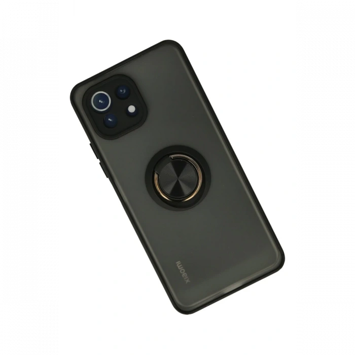 Newface Xiaomi Mİ 11 Lite Kılıf Montreal Yüzüklü Silikon Kapak