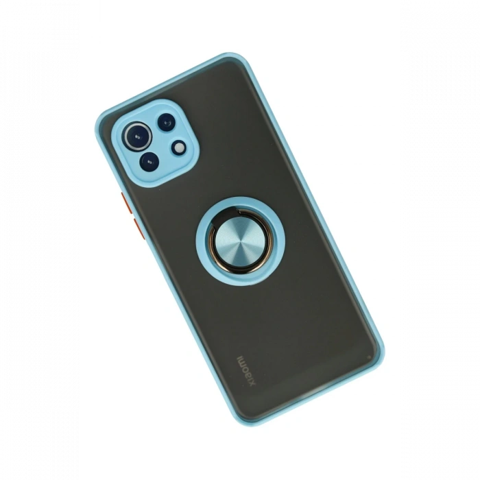 Newface Xiaomi Mİ 11 Lite Kılıf Montreal Yüzüklü Silikon Kapak